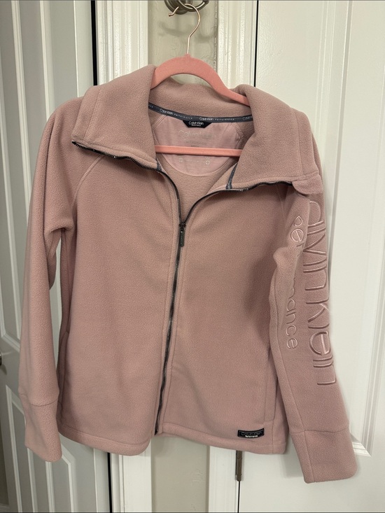 Calvin Klein Performance Jackets & Blazers - Calvin Klein Performance Women's Blush Pink Full-Zip Fleece Jacket